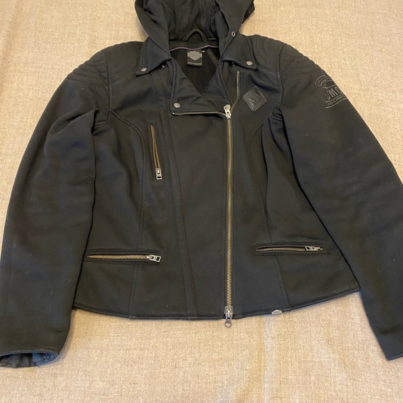Harley-Davidson Women’s Black Label Reinforced arising Hooded Jacket - Picture 1 of 10